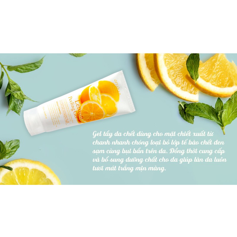 Gel tẩy tế bào da chết từ Chanh Vàng Arrahan Lemon White Peeling Gel 180ml - Hàn Quốc Chính Hãng