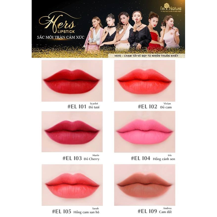 SON LÌ HERS LIPSTICK - Hồng Cánh Sen