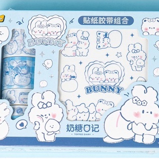 Hộp Sticker Hoạt Hình Thỏ Bunny Trắng Siêu Dễ Thương