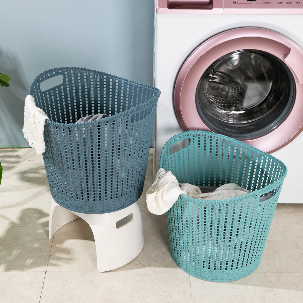 Giỏ JUJIAJIA nhựa pp cỡ lớn đựng đồ giặt xếp chồng lên nhau có lỗ rỗng