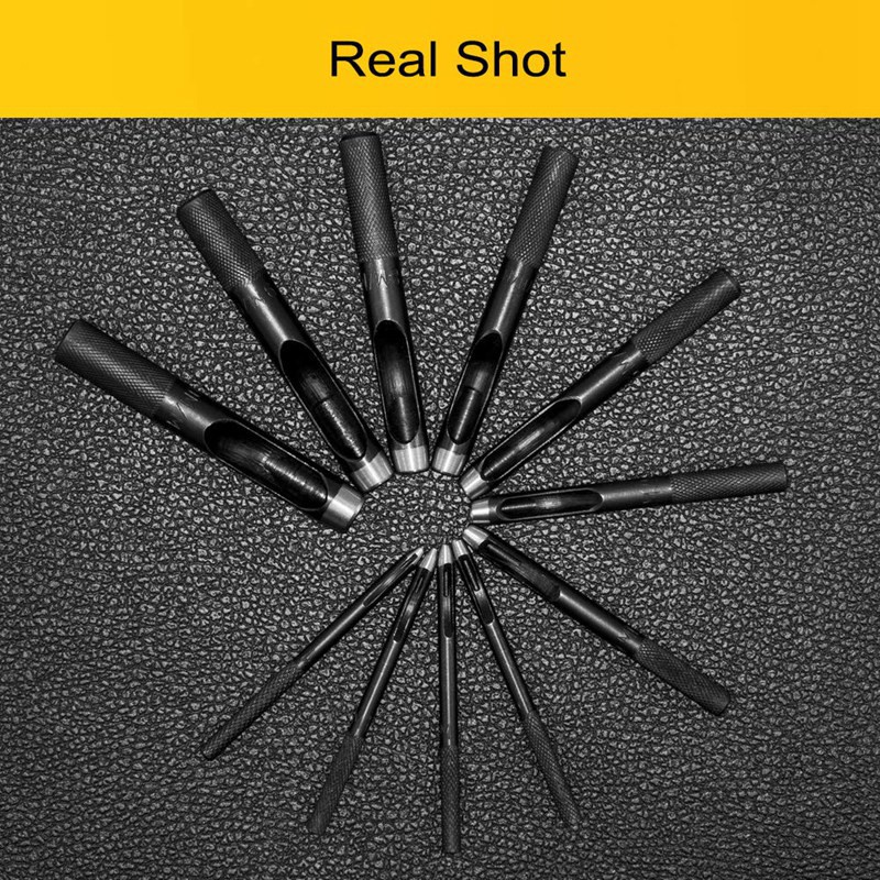Bộ 11 Dụng Cụ Đục Lỗ Tròn Đục Lỗ Vải Bạt / Da / Vải Canvas 1-10mm