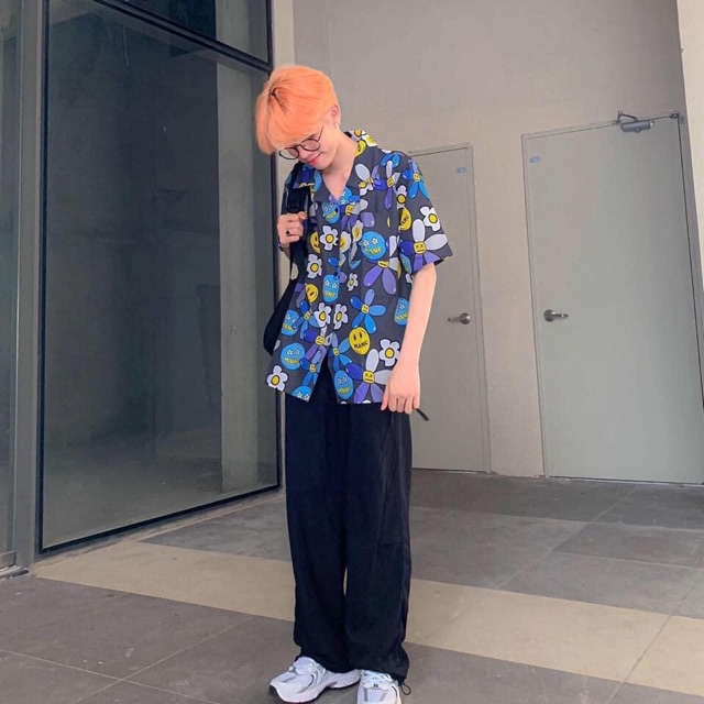 Áo Sơmi Unisex Hoạ Tiết Mẫu Mới Ảnh/Clip Thật