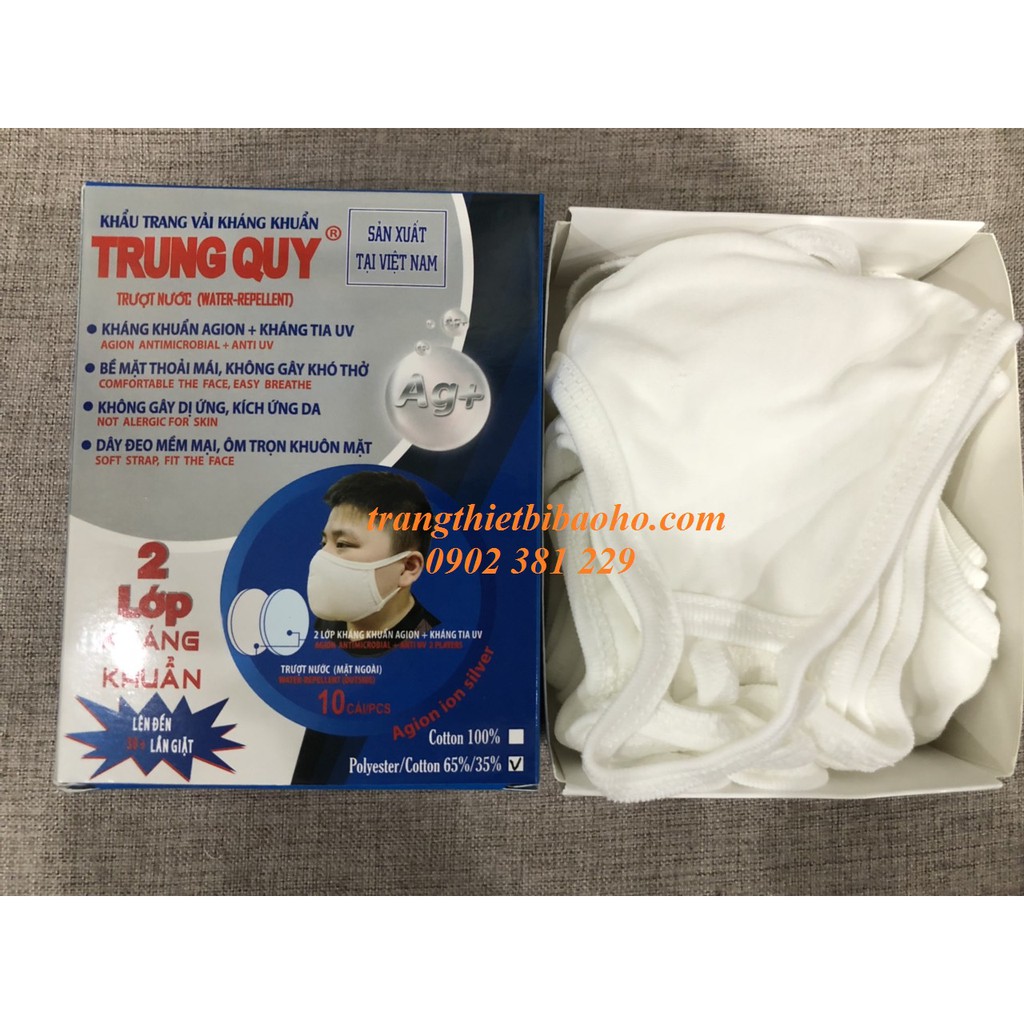 Combo - 1 hộp Khẩu trang 10 cái trượt nước kháng khuẩn NANO - HÌNH THẬT