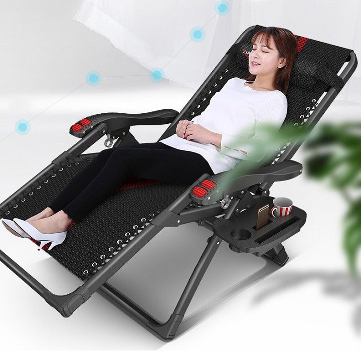 Giường xếp thư giãn gấp gọn cao cấp có massage tay, khung thép vuông sơn tĩnh điện, mẫu mới nhất 2022