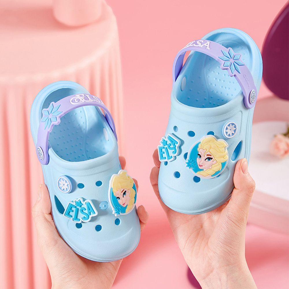 Dép Crocs Đi Biển Chống Trượt Họa Tiết Hoạt Hình Elsa Xinh Xắn Dành Cho Bé