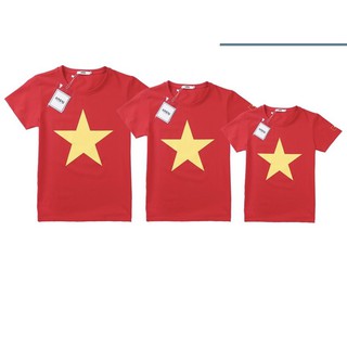 Áo cờ đỏ sao vàng cao cấp trẻ em Hàng loại 1 cotton 100%