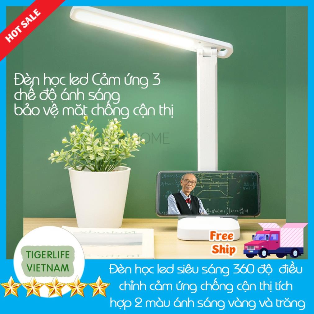 Đèn học chống cận thị Học Đọc Sách, Làm Việc (Học Sinh, Sinh Viên, Văn Phòng) LED Chống Cận, Cảm Ứng Tích Điện