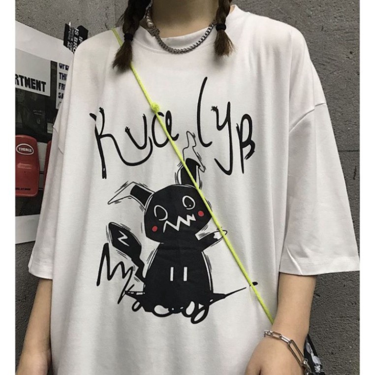 Áo thun tay lỡ Unisex, áo phông form rộng M444 KL SHOP DVSHOP