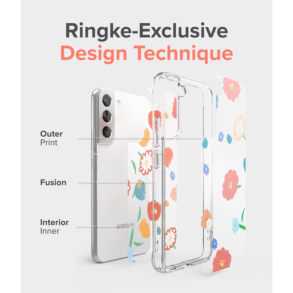 Ốp điện thoại RINGKE bằng PC cứng viền TPU dẻo chống sốc độc đáo thời trang cho Samsung Galaxy S22 Plus S22