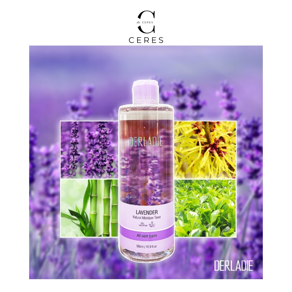 Nước Cân Bằng Da Derladie - Toner Kiềm Dầu Derladie Lavender Natural Moisture Toner 500ml