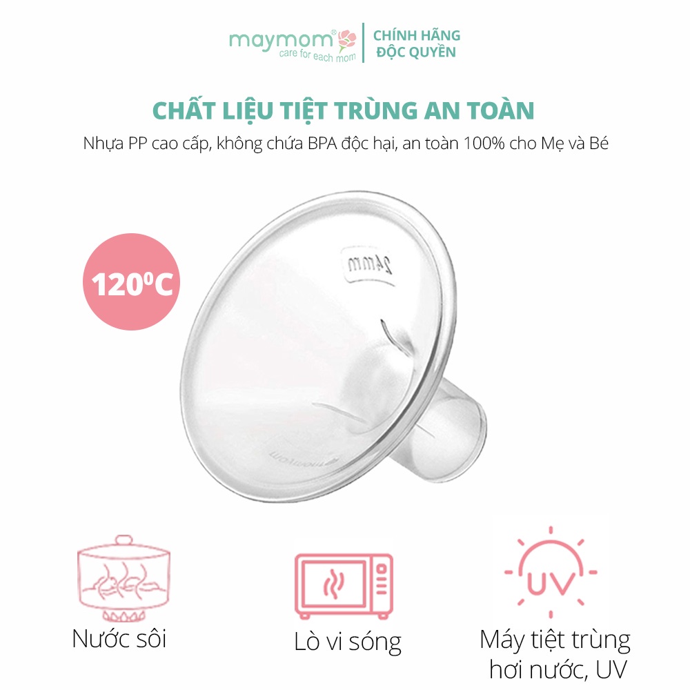 Phễu hút sữa Maymom chính hãng, phụ kiện thay thế dùng cho máy hút sữa Medela, Fatz, Avent, Spectra, Unimom