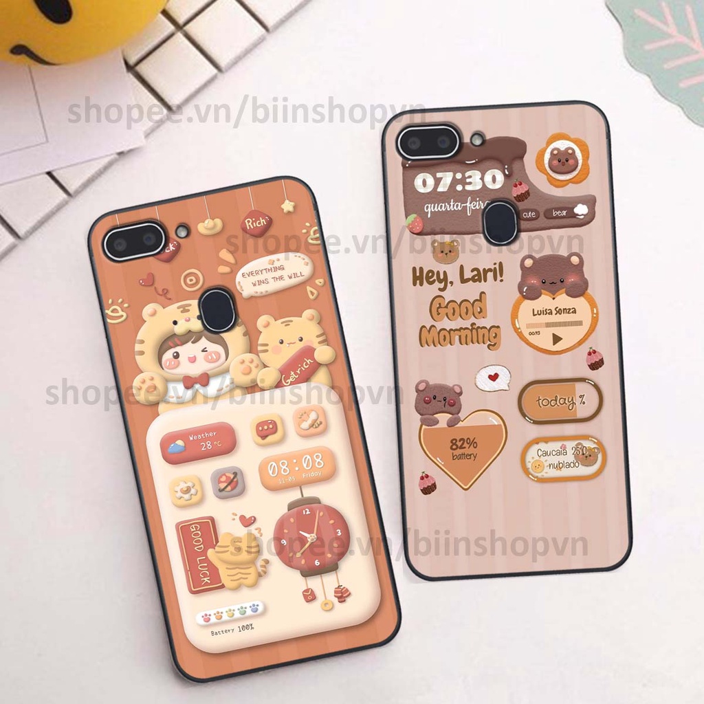 Ốp Realme 1 / 2 in 3D icon gấu nổi siêu xinh, siêu đáng yêu, cá tính phong cách