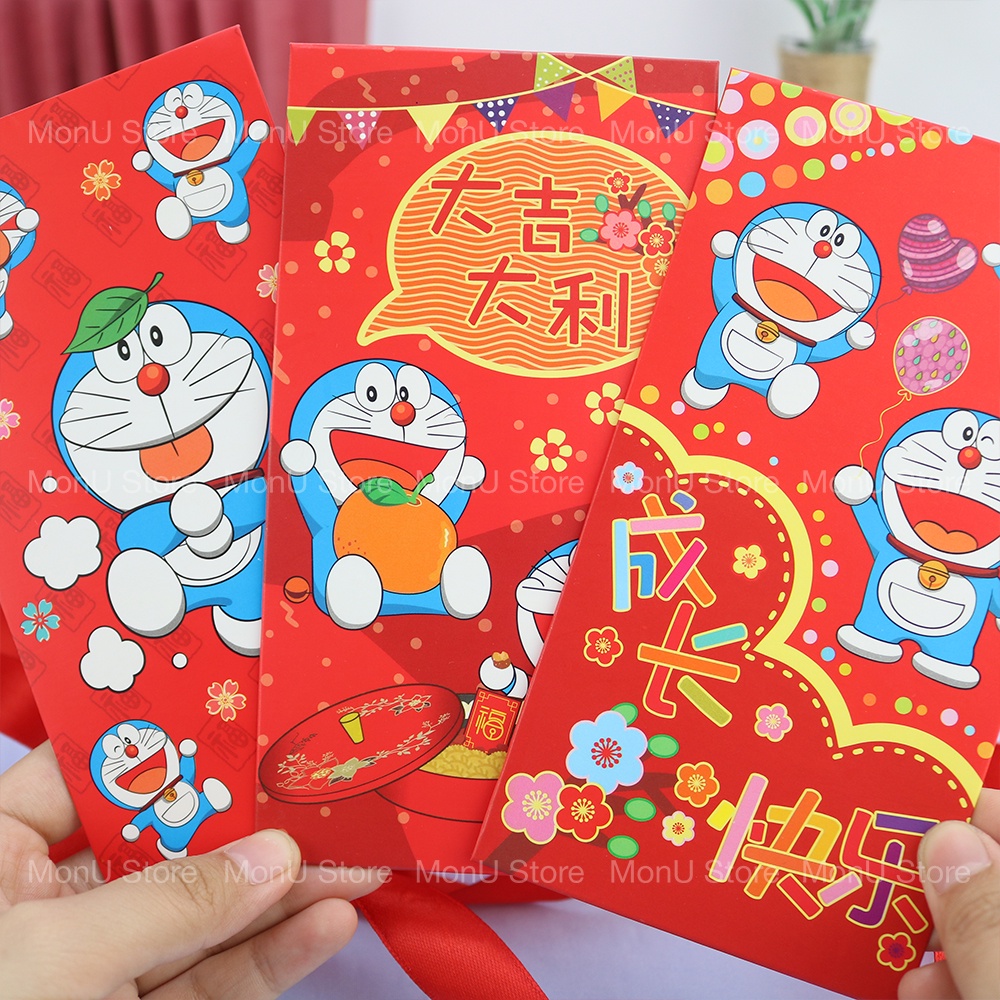 SET 6 bao lì xì DORAEMON DOREMON size lớn dễ thương cute MON0108 TooYoo
