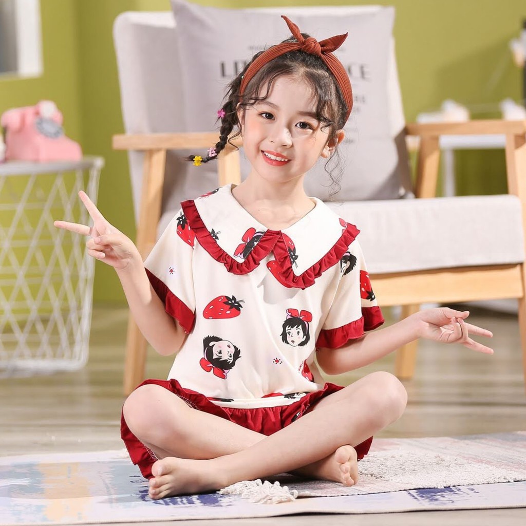 Đồ bộ dễ thương xinh xắn cho bé gái Cotton mềm mại và thoải mái dạo phố mặc nhà