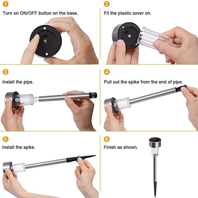 Đèn LED năng lượng mặt trời chống thấm nước dùng trang trí sân vườn