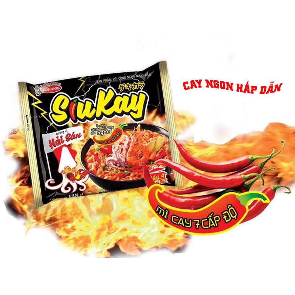 Thùng 24 gói mì SiuKay hải sản 128g
