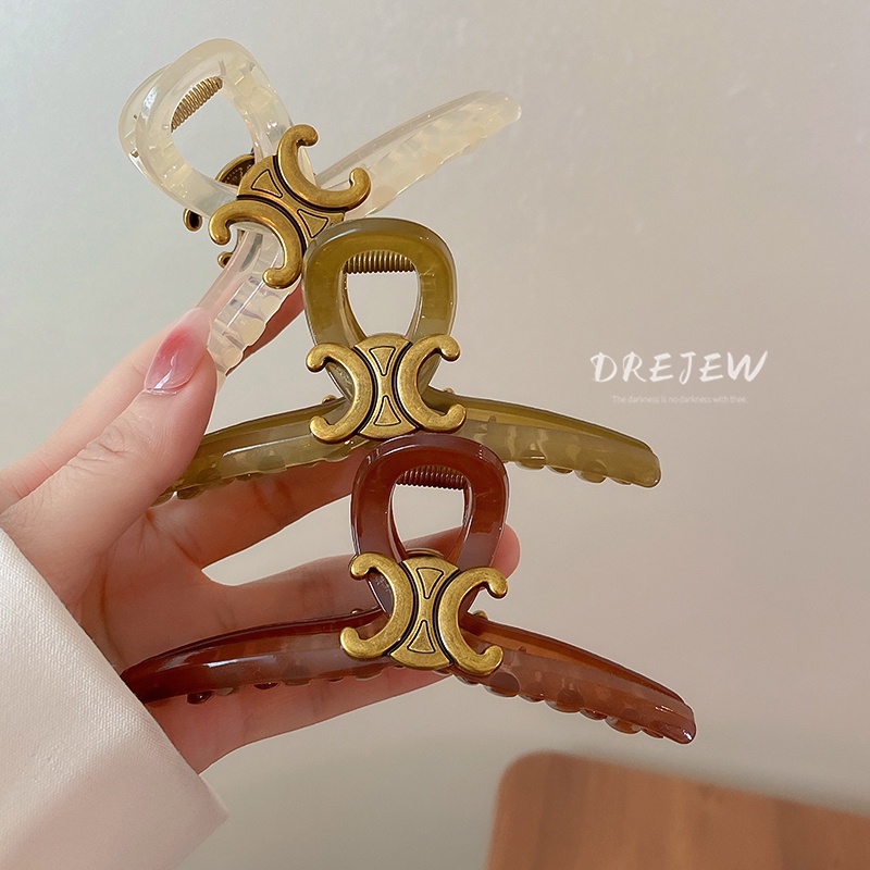 DREJEW Kẹp tóc bằng acrylic thời trang Hàn Quốc