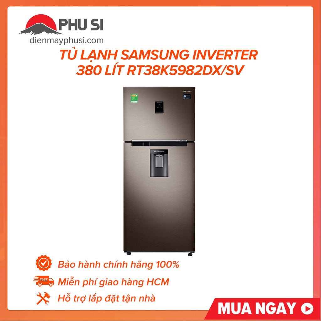 [GIAO HCM] Tủ lạnh Samsung Inverter 380 lít RT38K5982DX/SV