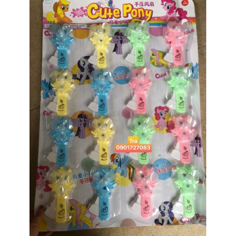 vỉ 16 chiếc quạt bóp tay hình ngựa pony đáng yêu ( sỉ đồ trẻ em)