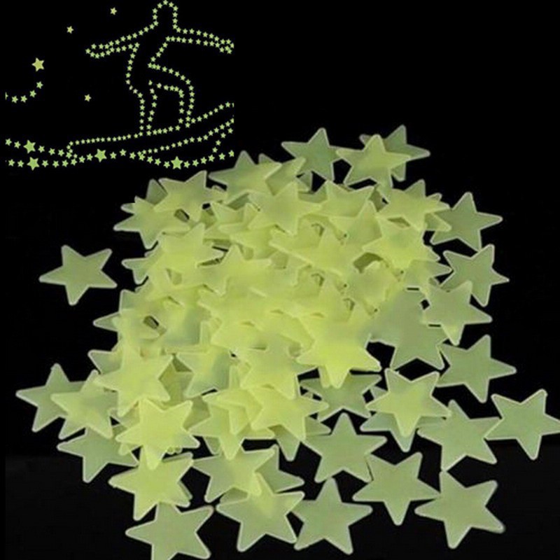 Bộ 100 sticker trang trí phòng ngủ hình ngôi sao