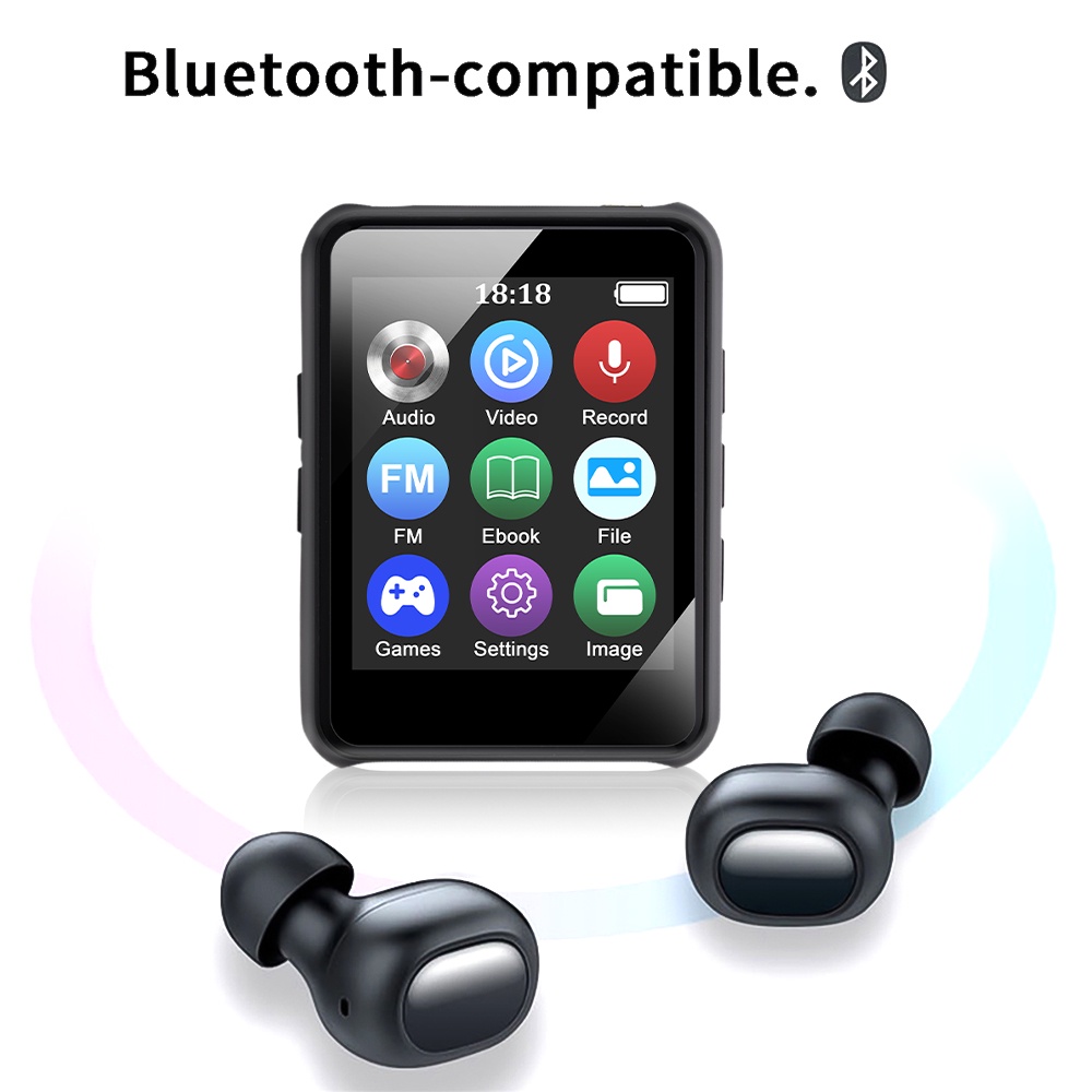 Máy nghe nhạc VIRWIR Mp3 màn hình 1.77 inch âm thanh Hifi có phụ kiện cao cấp