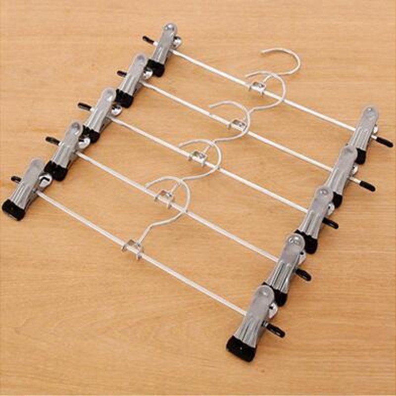 Set 10 Móc Treo Quần Áo 2 Kẹp Chống Trượt Tiện Lợi