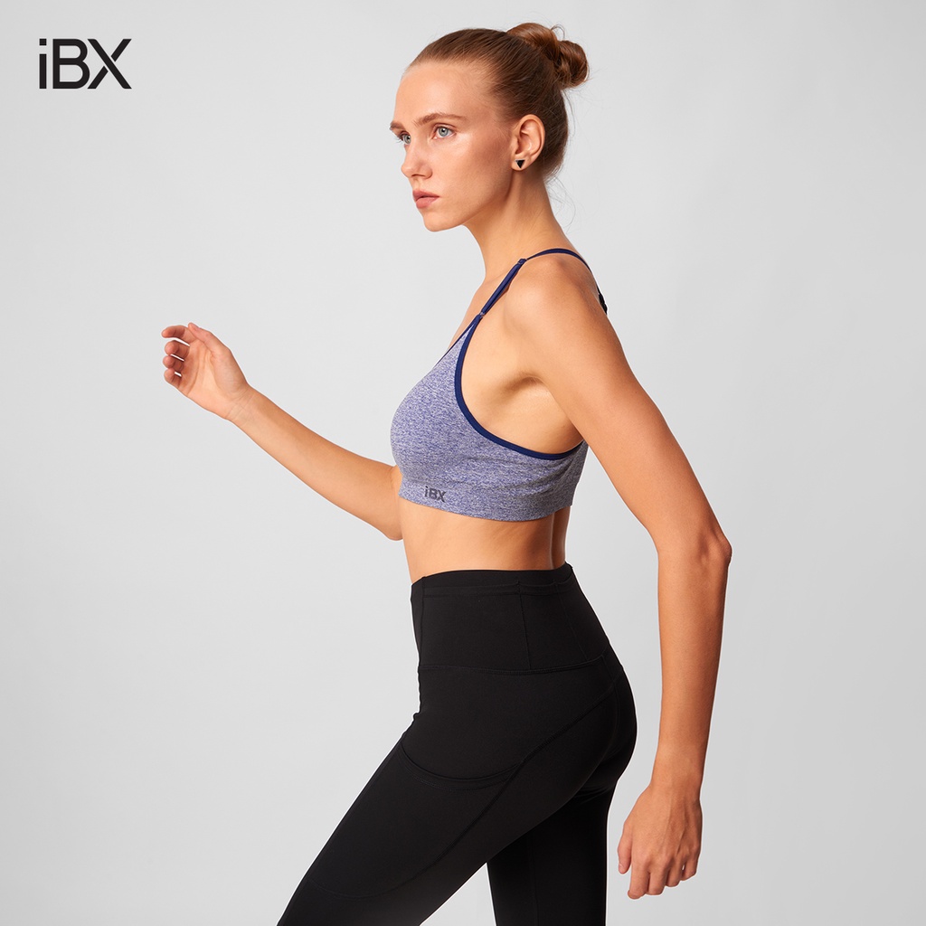 [Tặng mút đệm] Áo ngực thể thao nữ seamless dây nhỏ iBX IBX018