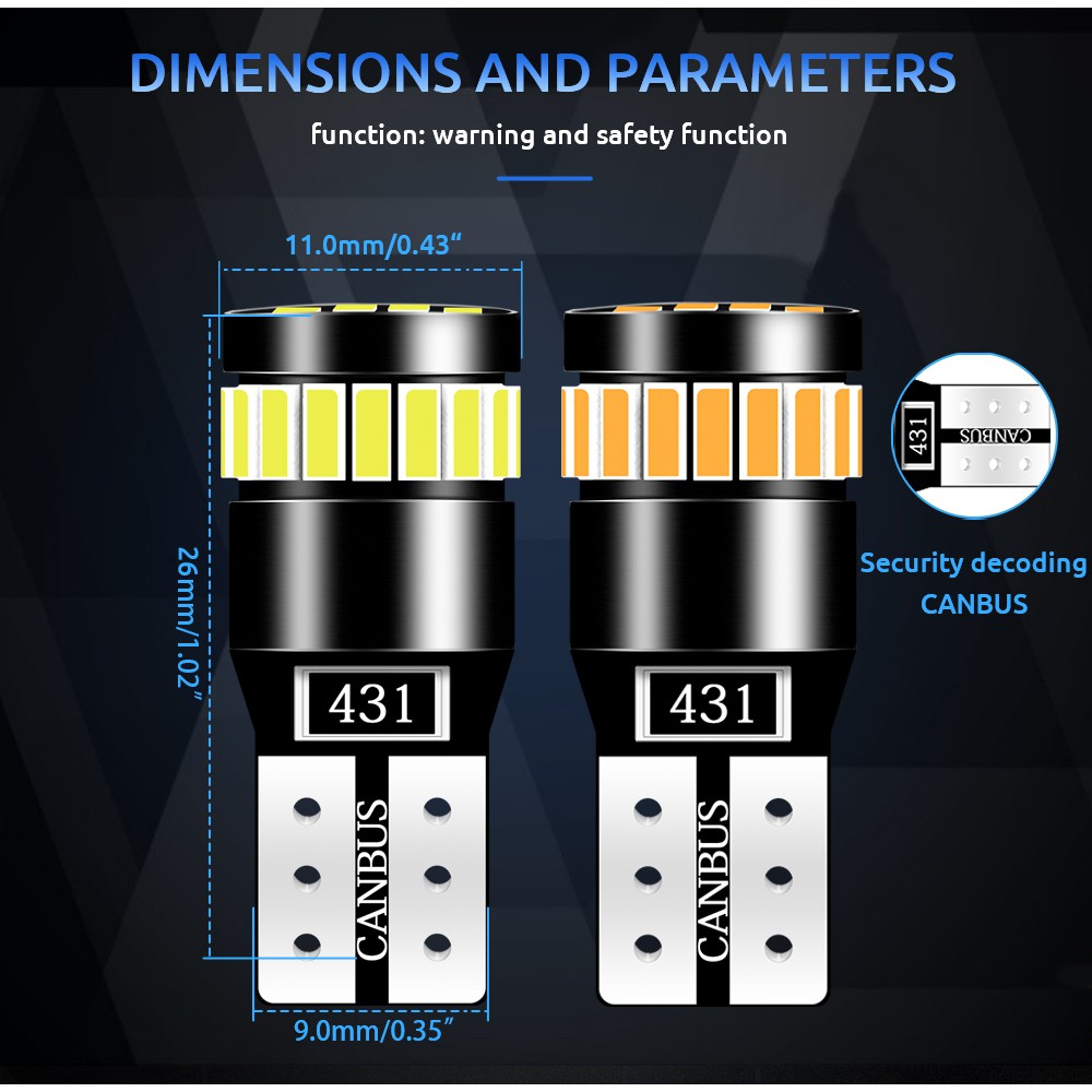 Bóng đèn LED LYMOYO T10 W5W 12V canbus ánh sáng trắng dành cho xe hơi BMW Audi Mercedes Benz