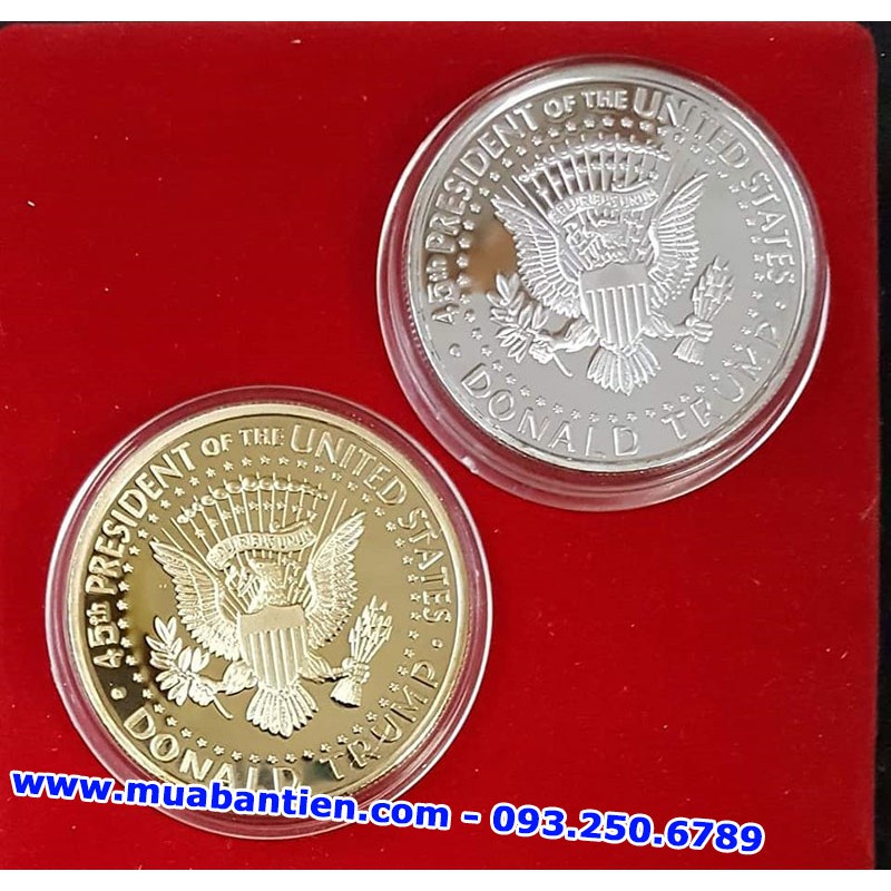 Cặp đồng xu tổng thống Trump vàng bạc, Xu Donald Trump