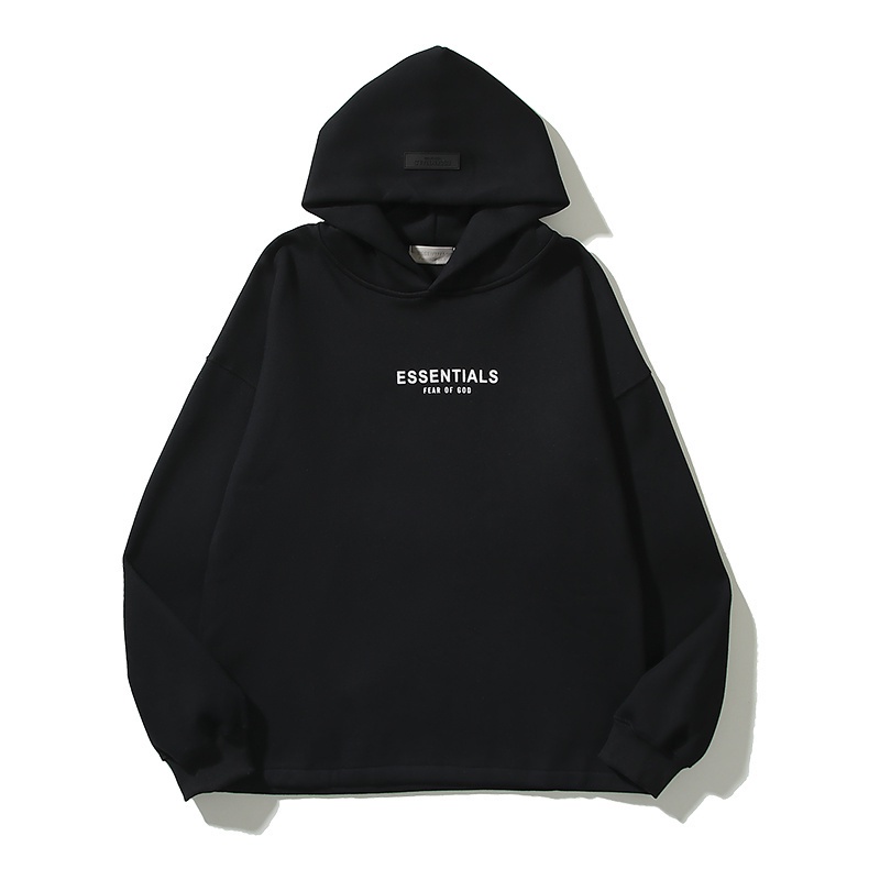 Hàng Bán Chạy Áo Hoodie Cotton Plus Size Tay Dài Dáng Rộng In Chữ ESSENTIALS Flocked Cho Nam Và Nữ