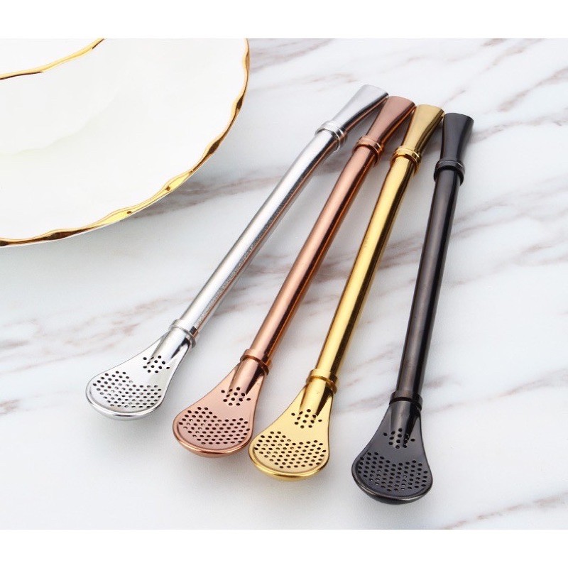 Ống Hút Kiêm Thìa Inox 304 Không Rỉ