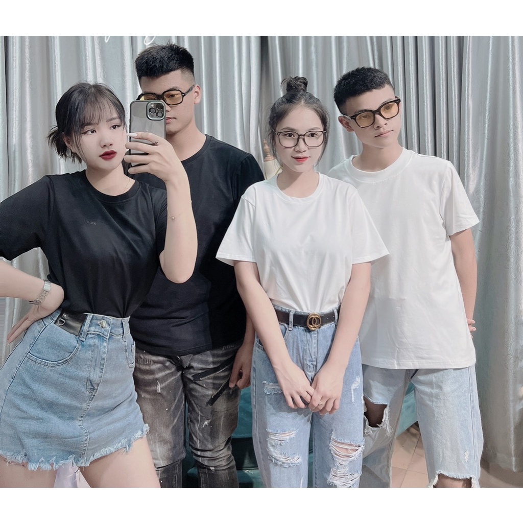 Áo đôi nam nữ chất cotton mềm mát
