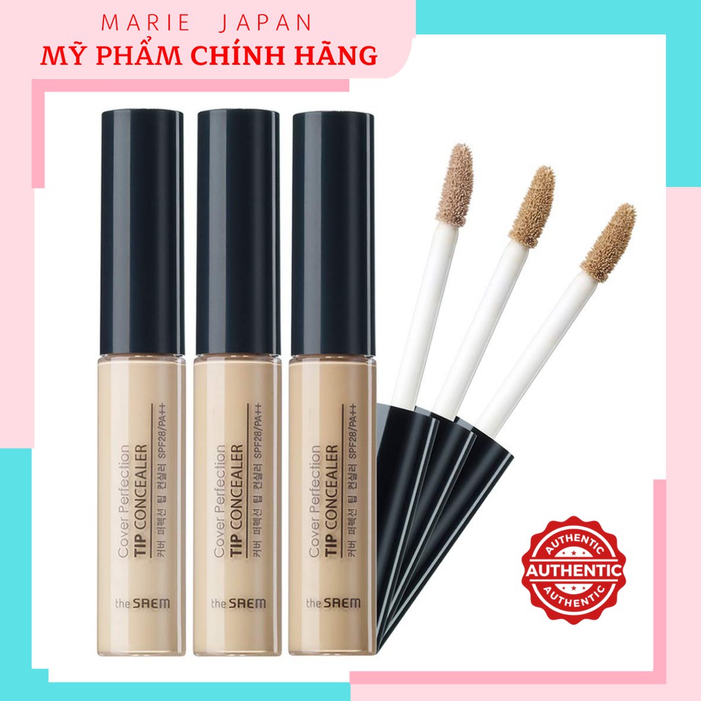 Kem Che Khuyết Điểm The Saem Cover Perfection Tip Concealer SPF28 PA++