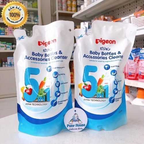 Nước Rửa Bình Sữa Pigeon - Nước Rửa Bình Sữa Và Rau Củ An Toàn Cho Bé 500ML Mẫu Mới (Nhập khẩu chính hãng)