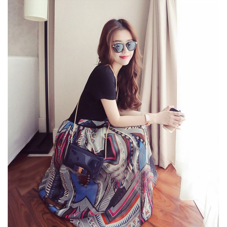 Đầm maxi giả 2 mảnh thiết kế hợp thời trang cho phái nữ | BigBuy360 - bigbuy360.vn