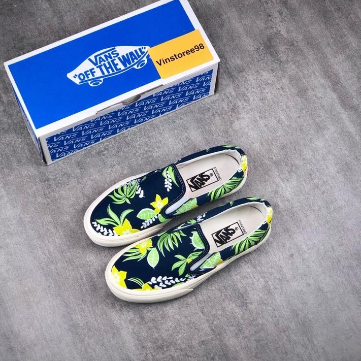 VANS Giày Thể Thao 98 DX anaheim factory aloha navy Họa Tiết Hoa Độc Đáo ✾