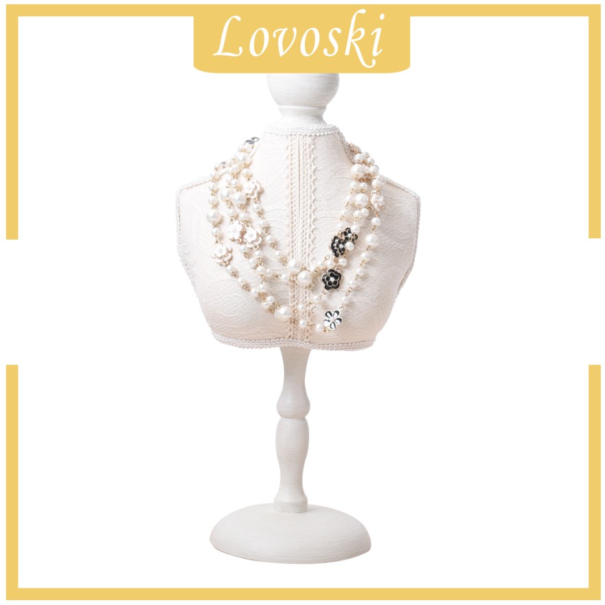 Giá Đỡ Trưng Bày Vòng Cổ / Vòng Tay / Dây Chuyền Bằng Gỗ Phối Ren