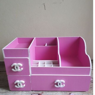 Kệ mỹ phẩm max 35cm size lớn màu hồng