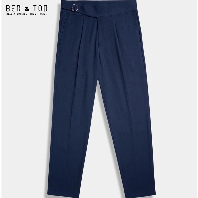 Quần tây âu nam BEN &amp; TOD 22005 side tab, cạp cao công sở, co giãn, tôn dáng, dày dặn, nam tính, chỉnh chu
