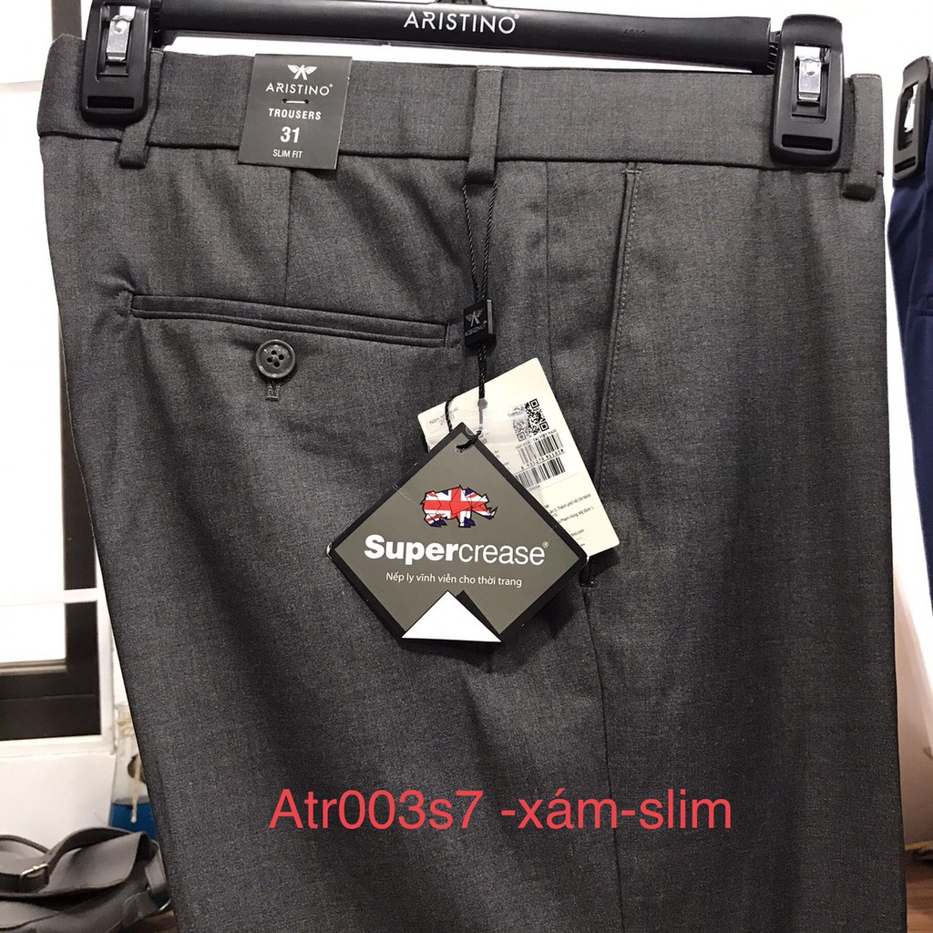 Quần âu ở ARISTINO màu xám SANG TRỌNG dáng ôm vừa vặn- ATR03 | BigBuy360 - bigbuy360.vn