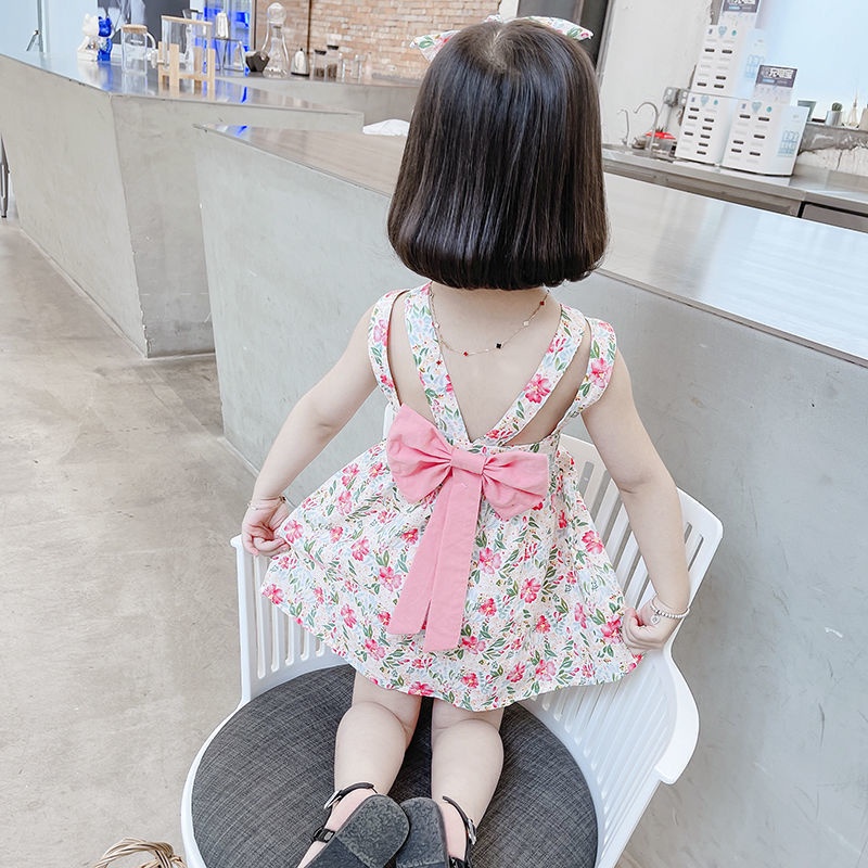 Đầm Công Chúa Cột Nơ Phong Cách Phương Tây Thời Trang Mới 2021 Dành Cho Bé Gái Sơ Sinh