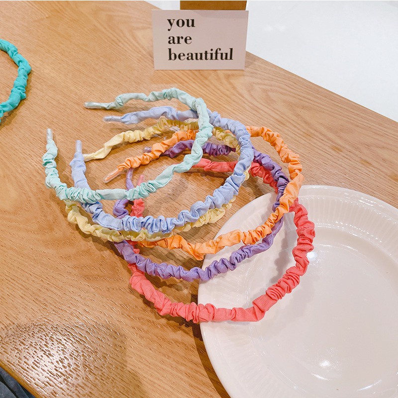 Dây cột tóc xếp nếp kiểu Hàn Quốc đơn giản cho nữ 2021 F155