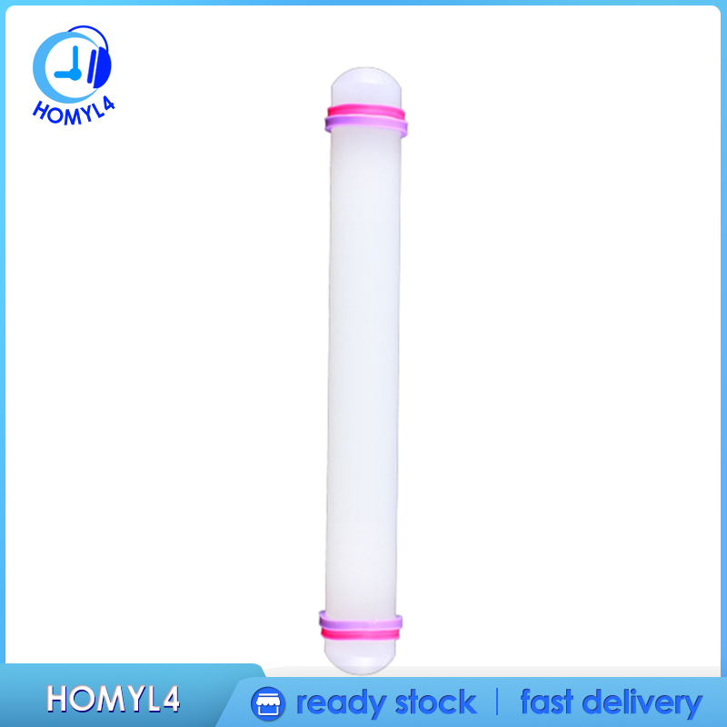 [CAMILA]Rolling Pin, Professional Non Stick Plastic Rolling Pin with Ring Fondant  Roller for Baking Pizza Pie