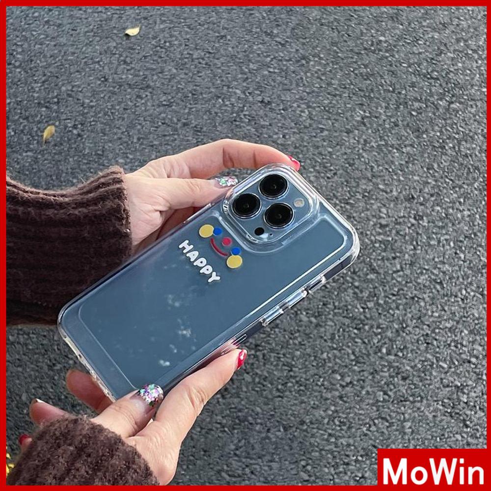 Ốp điện thoại tpu mềm trong suốt bảo vệ camera hình mặt cười thích hợp cho iphone 11 7 plus 13 pro max 12 pro max