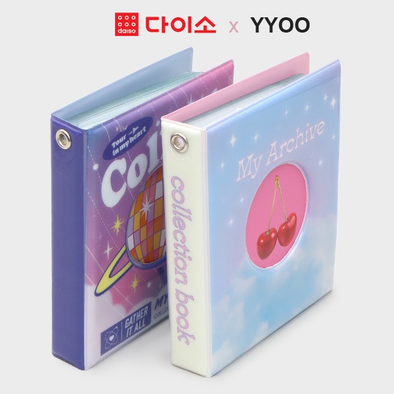 DAISO Collect Book Sách sưu tập 2P gồm 20 túi/80 thẻ ảnh có móc khóa dễ thương cho bé