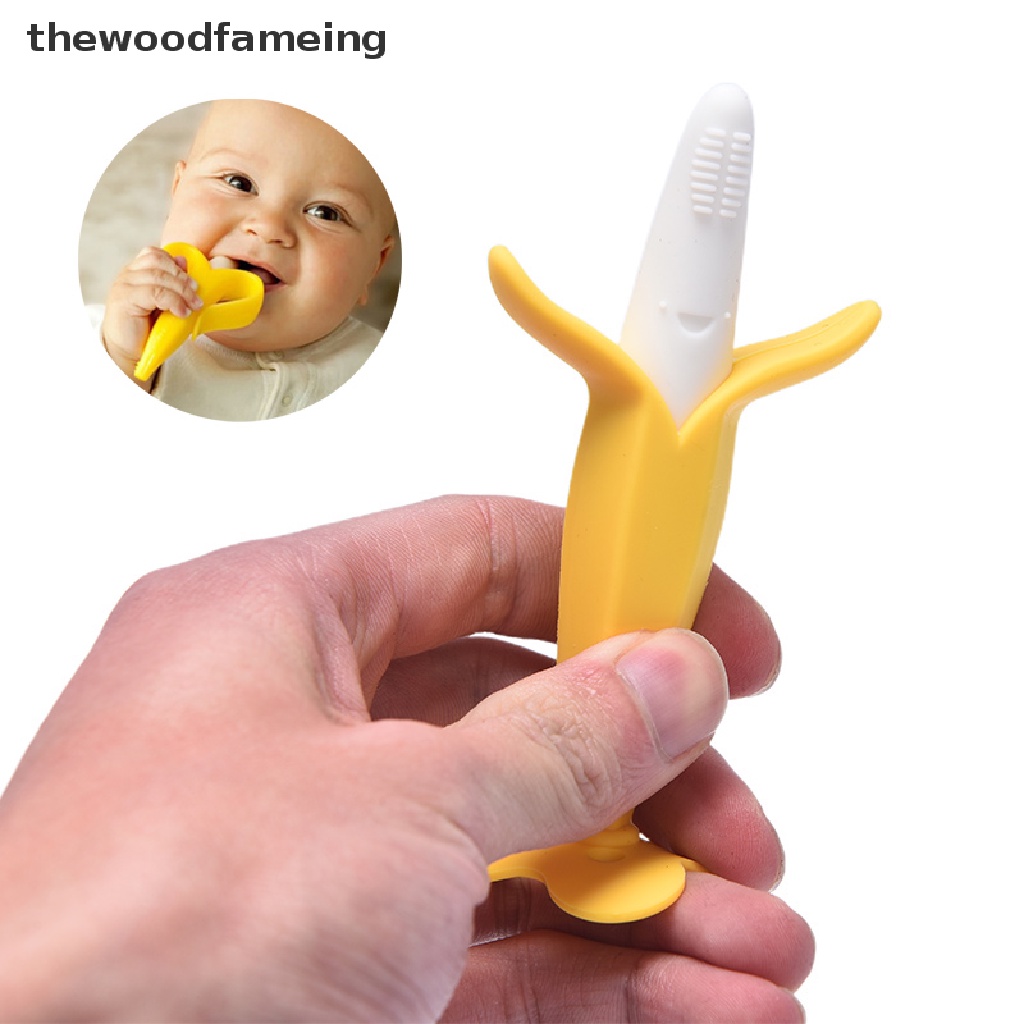Bàn Chải Đánh Răng Bằng Silicone Hình Quả Chuối An Toàn Cho Bé