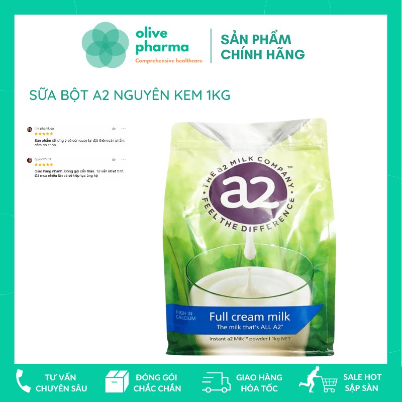 Sữa A2 nguyên kem 1kg thơm ngon tốt cho sức khỏe