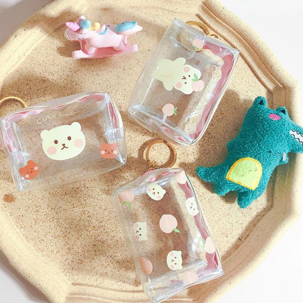 Túi Đựng Tiền Xu Mini Đa Dụng Trong Suốt Họa Tiết Hoạt Hình Dễ Thương Cho Trẻ Em