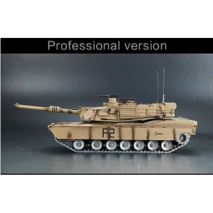 Xe tank Henlong bản Pro điều khiển từ xa M1A2 xích, bánh răng,hộp số kim loại