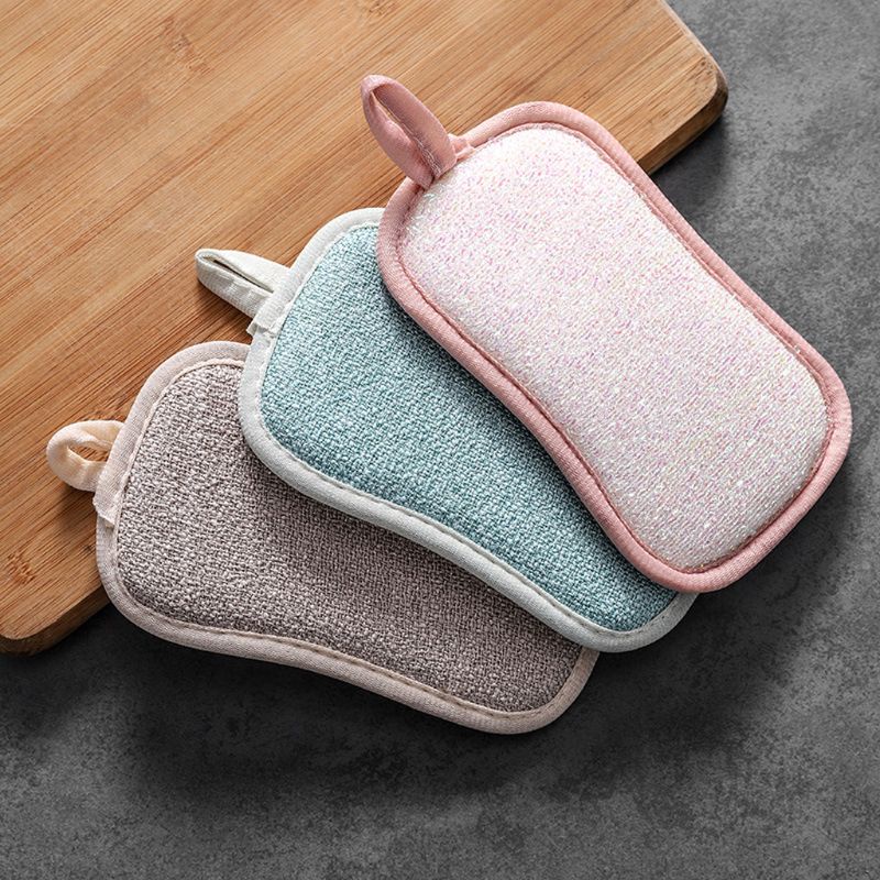Set 4 miếng bọt biển rửa chén hai mặt có thể tái sử dụng